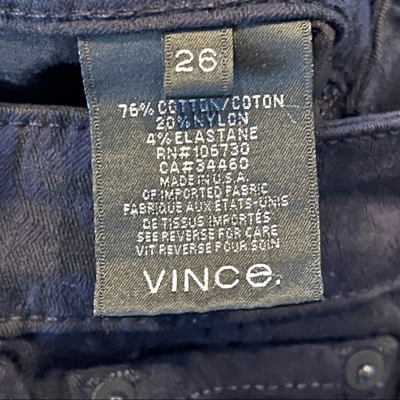 VINCE. Brocade Textured Skinny Pants Size 26 - Picture 9 of 10